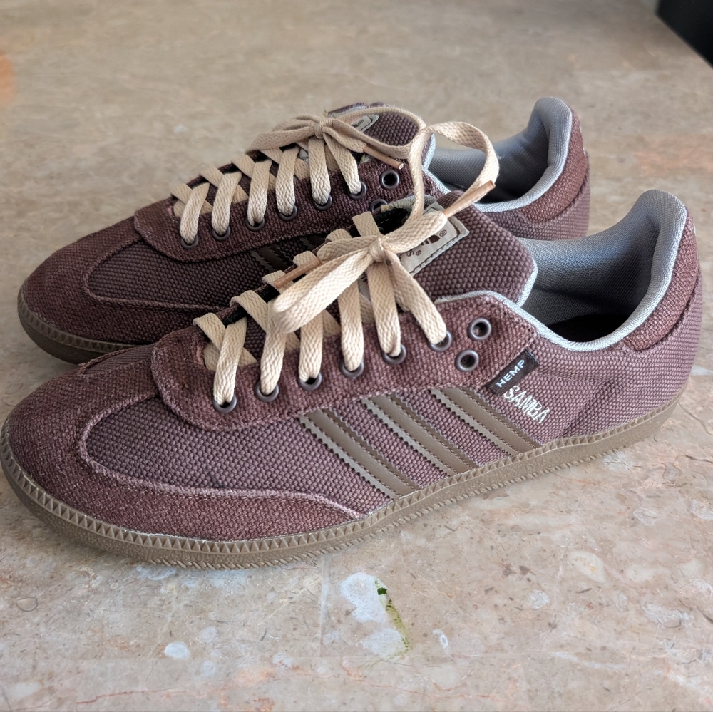 Adidas Hemp Samba Rare Chocolate Brown (2013) #G99555 Men's Size 10.5 No Box - Picture 2 of 14